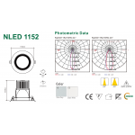 Светодиодный потолочный cветильник NVC NLED1152NA 35W 4000K белый угол 40° индекс цветопередачи 90