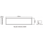 Світлодіодна панель NLED4053C 36W 4000K 1195x295