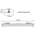 Світлодіодний лінійний настінно-стельовий світильник NVC NLED491A06 18W 4000K