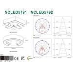 Настенно-потолочный наружный светодиодной светильник NVC NCLED5792 24W 3000K